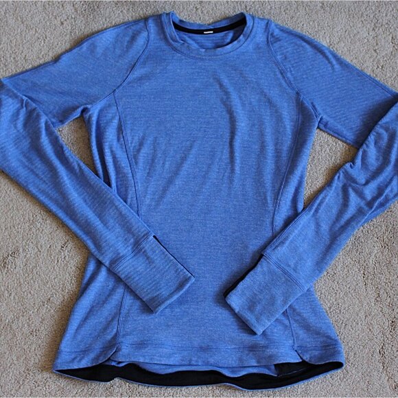 Lululemon - sz 6 - Runderful Long Sleeve Pullover - Blue Pique, Rulu Fabric - Picture 3 of 11